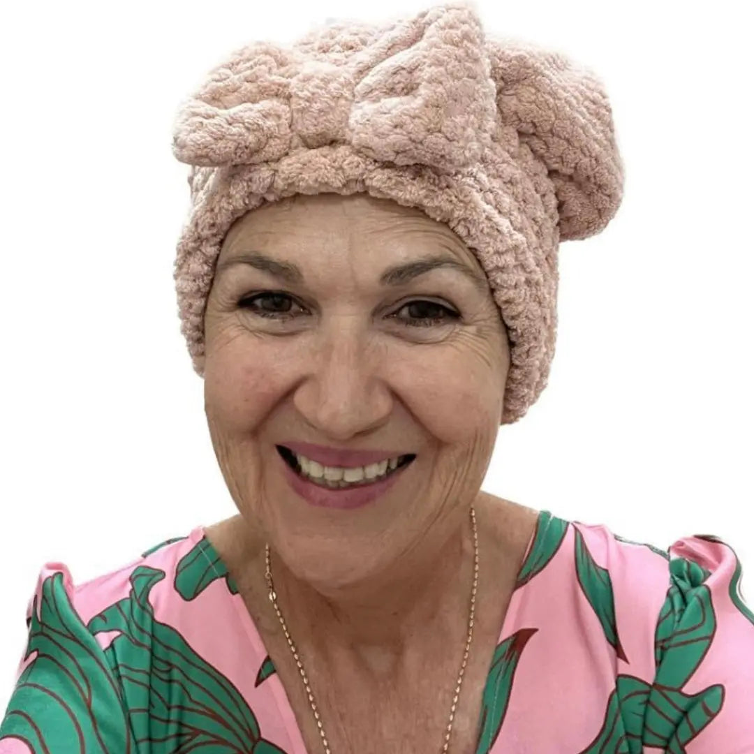 Microfibre Quick Hair Drying Cap - Reusable & Eco-Friendly - Pink XO Skin Co
