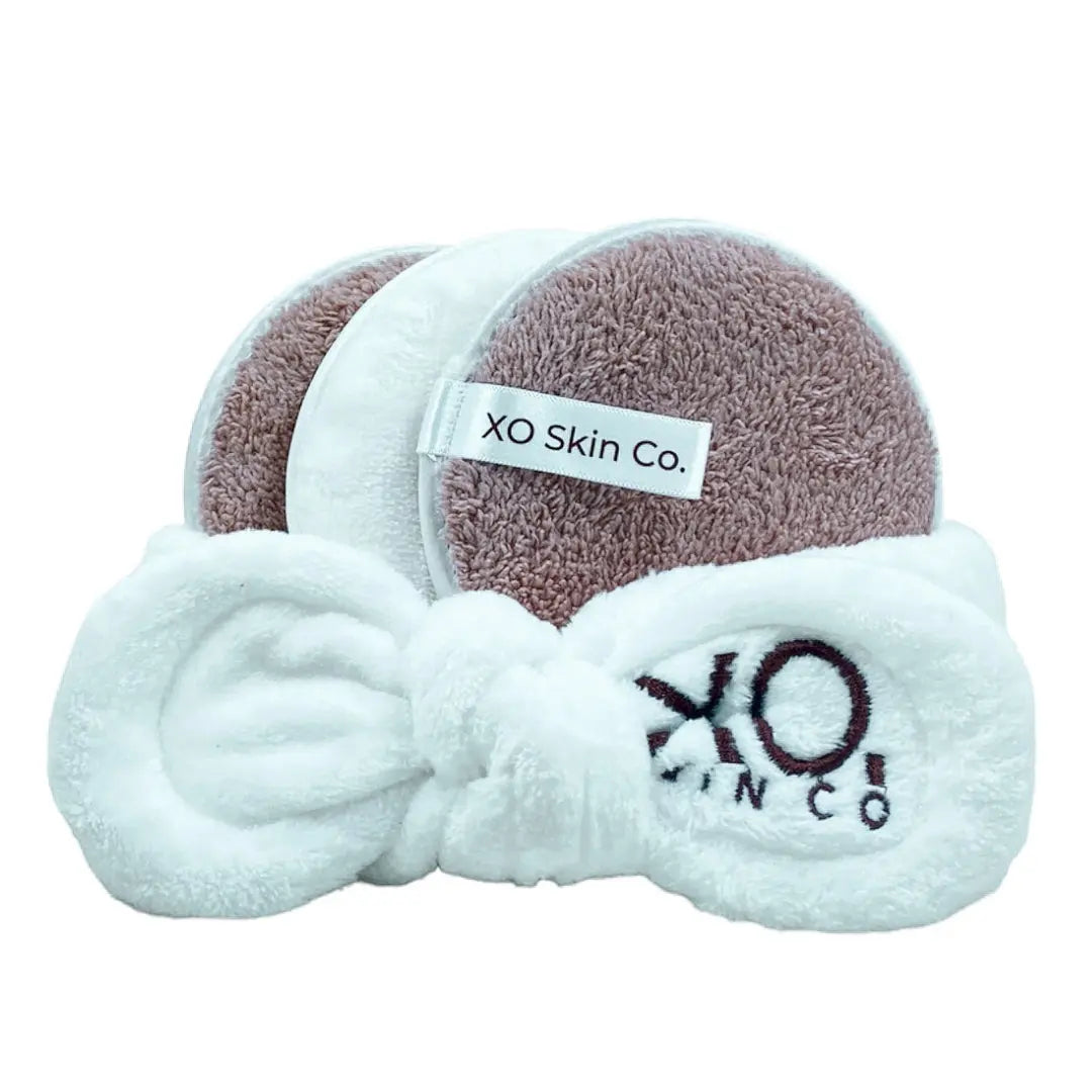 Reusable Make Up Remover Pads (3 Pack) & Headband XO Skin Co