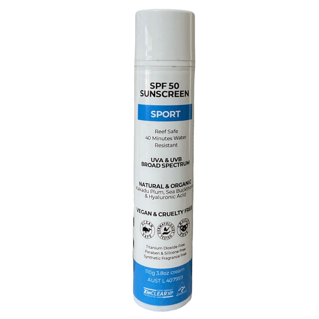 Sport 100% Natural & Organic SPF50 Sunscreen (110g) XO Skin Co