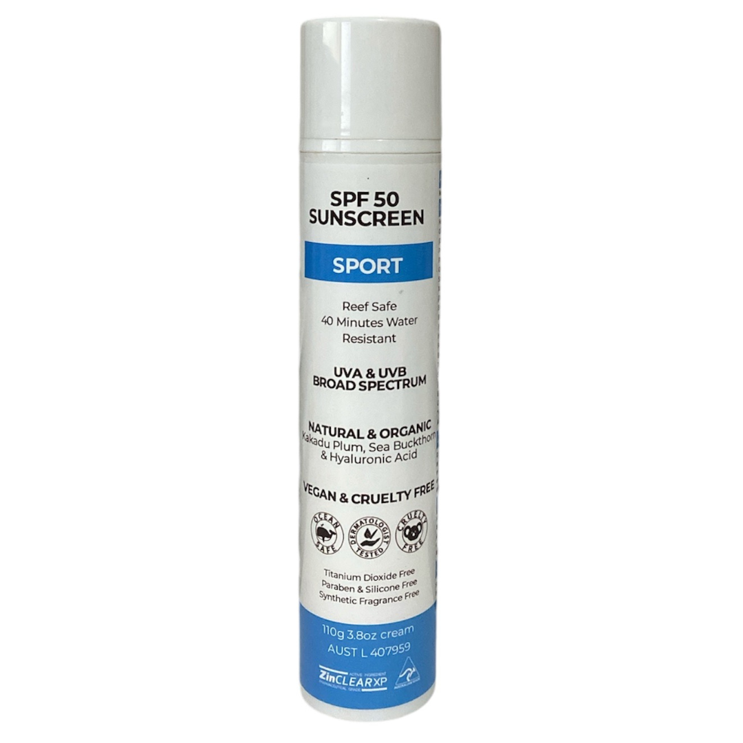 SportShield 100% Natural & Organic SPF50 Sunscreen (110g) XO Skin Co