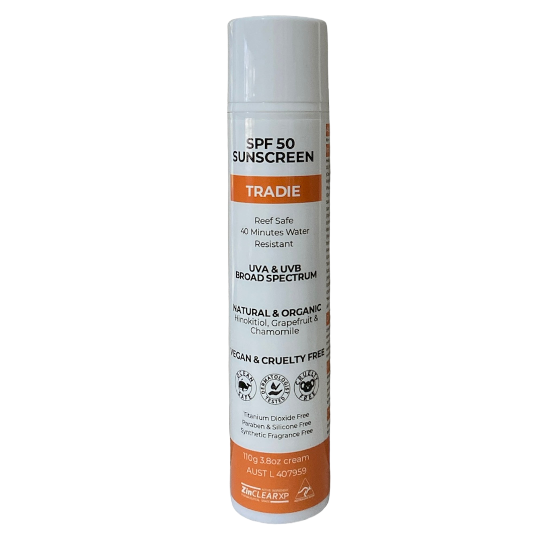 Tradie 100% Natural & Organic SPF50 Sunscreen (110g) XO Skin Co