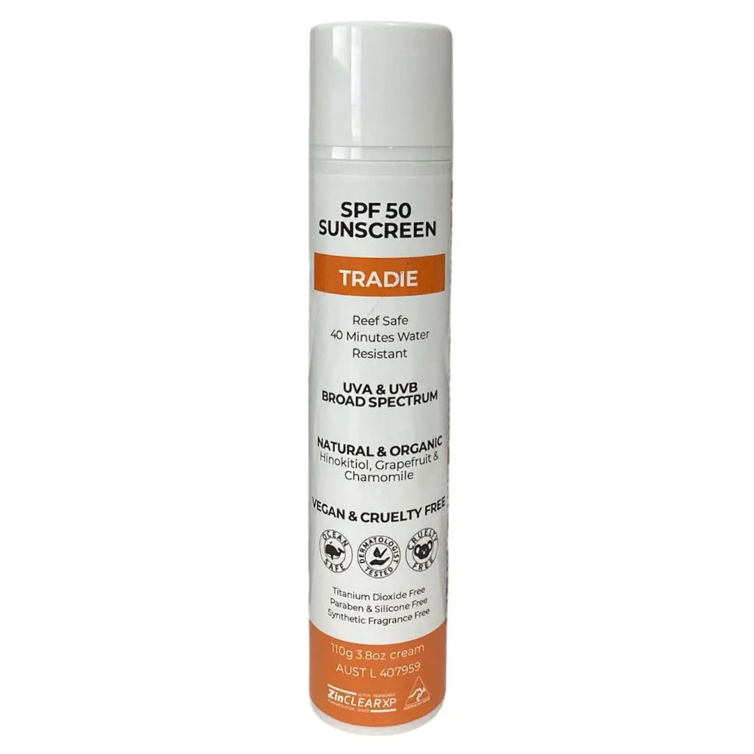 ToughGuard Tradie: 100% Natural & Organic SPF 50 Mineral Sunscreen (110g) | Heavy-Duty, Non-Greasy Protection XO Skin Co